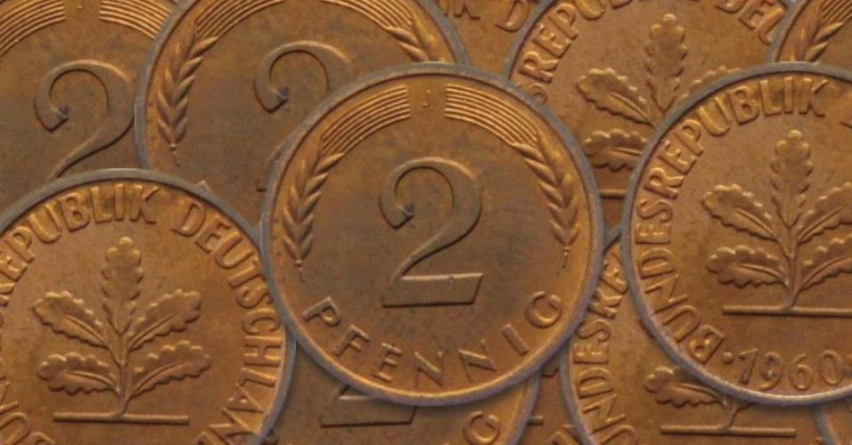 Manchetknopen gemaakt van Duitse 2 Pfennig munten