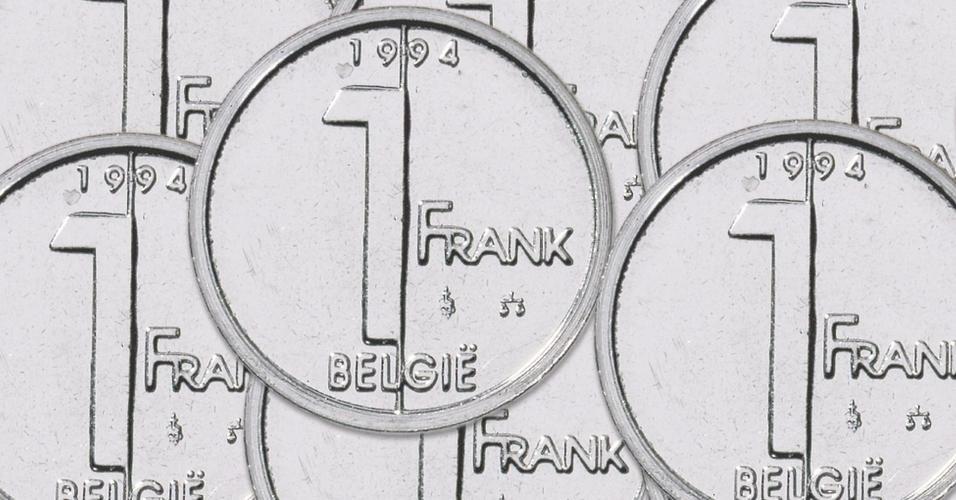 Manchetknopen van Belgische 1 Frank munten