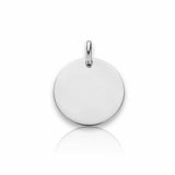 Graveerhanger Rond glans 18 mm 925/100 Zilver - inclusief lettergravure