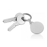 2025 Sleutelhanger rond met gravure naar keuze - Sterling Zilver