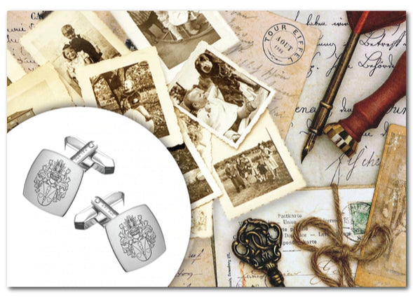 Familiewapen gravure