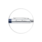 Sheaffer Balpen Sentinel 321 - Blue brushed chrome Inclusief gravure