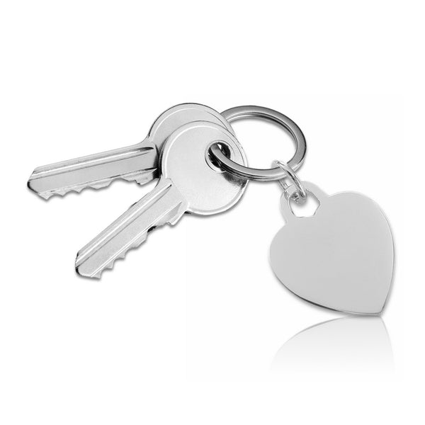 2025 Sleutelhanger hart met gravure naar keuze - Sterling Zilver