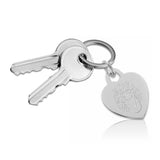 2025 Sleutelhanger hart met gravure naar keuze - Sterling Zilver