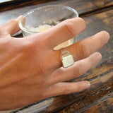 Tijdelijk niet op voorraad - Zegelring of graveerring Echt zilver - vierkant - Logo of afbeelding gravure