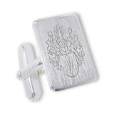 Zilveren Manchetknopen Rechthoek met uw Familiewapen gravure- Sterling Zilver