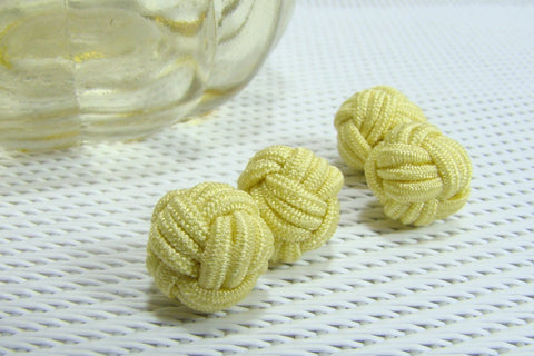 Manchetknopen Geel Gevlochten