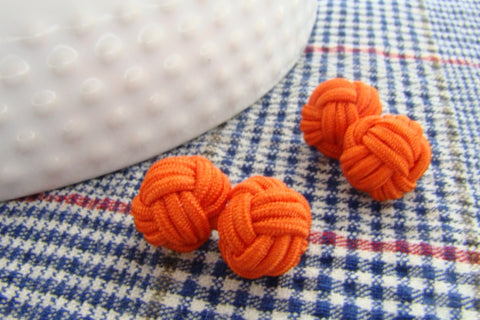 Manchetknopen Oranje Gevlochten