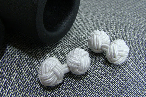 Manchetknopen Wit Gevlochten