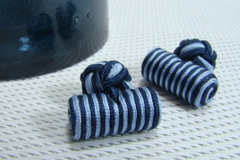 Manchetknopen Blauw Lichtblauw Cilinder