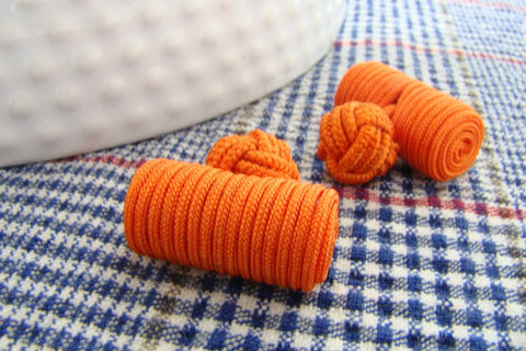 Manchetknopen Oranje Cilinder