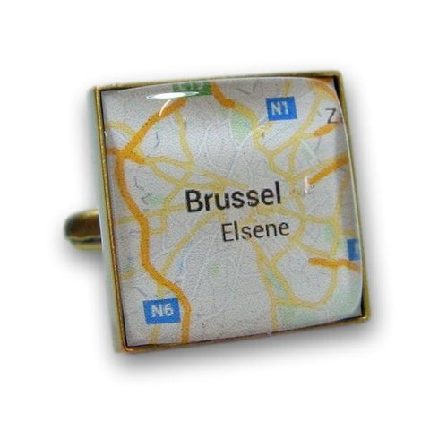 Manchetknopen Google Maps Brussel