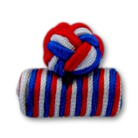 Manchetknopen Rood Wit Blauw Cilinder