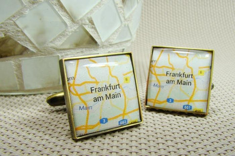 Manchetknopen Google Maps Frankfurt am Main