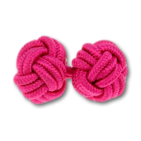 Manchetknopen Roze (Fuchsia) Gevlochten