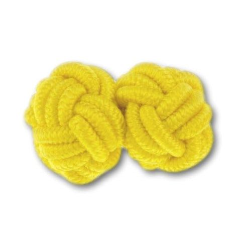 Manchetknopen Geel Gevlochten