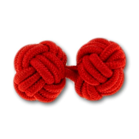Manchetknopen Rood (helder) Gevlochten
