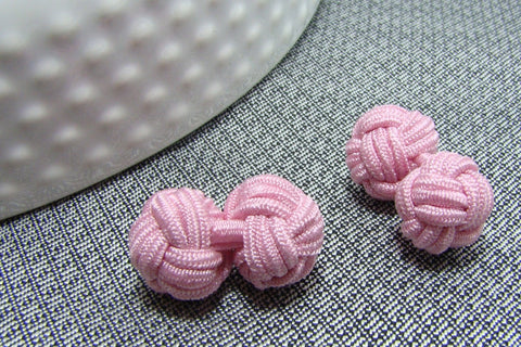 Manchetknopen Roze Gevlochten
