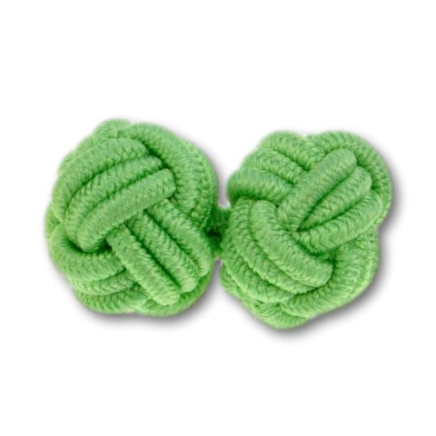 Manchetknopen Groen (pastel) Gevlochten