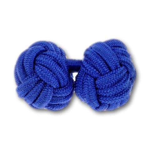 Manchetknopen Blauw (royalblue) Gevlochten