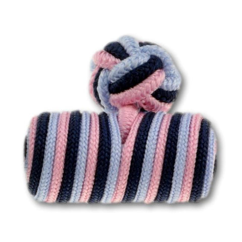 Manchetknopen Blauw Marineblauw Lichtblauw Roze Cilinder