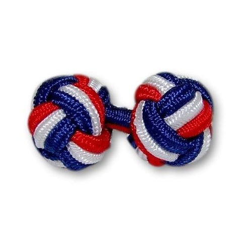 Manchetknopen Rood Wit Blauw Gevlochten