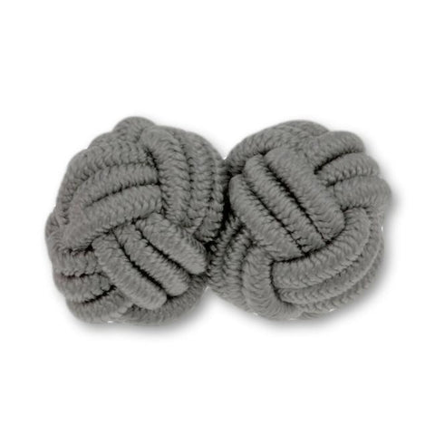 Manchetknopen Grijs Gevlochten