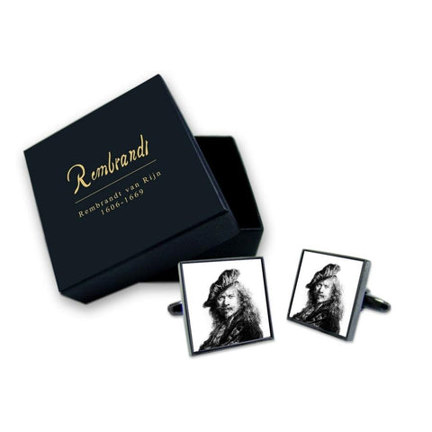 Manchetknopen Rembrandt van Rijn - Zelfportret met baret