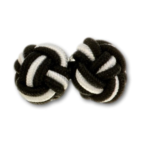 Manchetknopen Zwart Wit Gevlochten