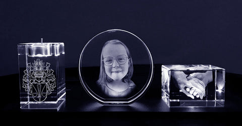 Glasobjecten met uw persoonlijke afbeelding, foto of logo