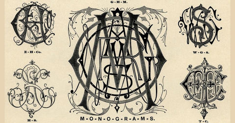Manchetknopen met monogram gravure