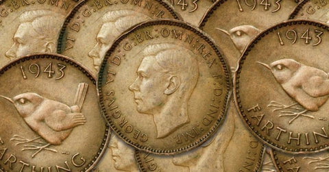 Manchetknopen gemaakt van Engelse Farthing munten