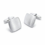 Zilveren Manchetknopen Vierkant met uw Familiewapen gravure- Sterling Zilver