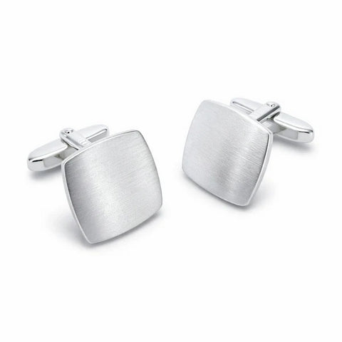 Zilveren Manchetknopen Vierkant met uw Familiewapen gravure- Sterling Zilver