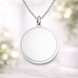 Graveerhanger Rond glans 20 mm 925/1000 Zilver - inclusief lettergravure