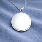 Graveerhanger Rond glans 20 mm 925/1000 Zilver - inclusief lettergravure