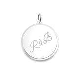 Graveerhanger Rond glans 20 mm 925/1000 Zilver - inclusief lettergravure