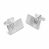 Zilveren Manchetknopen Twee banen - Sterling Zilver