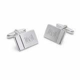 Zilveren Manchetknopen Element met Monogram gravure  - Sterling Zilver