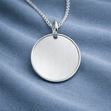Graveerhanger Rond mat 18 mm 925/1000 Zilver - inclusief lettergravure
