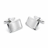 Zilveren Manchetknopen Facetrand Gediamanteerd - Sterling Zilver