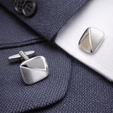 Zilveren Manchetknopen Gematteerd en Glanzend - Sterling Zilver