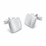 Zilveren Manchetknopen Vierkant Gematteerd - Sterling Zilver
