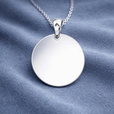 Graveerhanger Rond glans 15 mm 925/100 Zilver - inclusief lettergravure