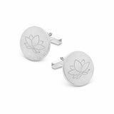 Zilveren Manchetknopen Rond met Logogravure - Sterling Zilver