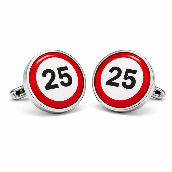 Manchetknopen Verjaardag 25 Jaar