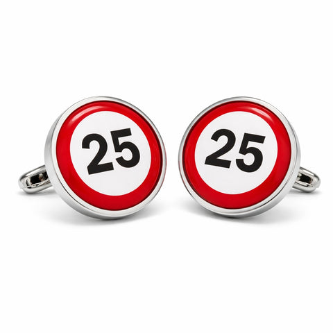 Manchetknopen Verjaardag 25 Jaar