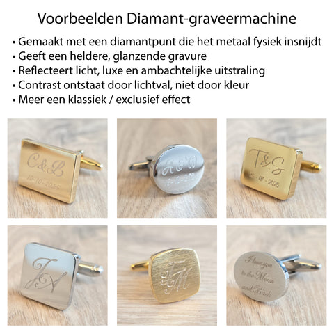 Revers Pin Rond Glans met Lettergravure - Zilverkleurig