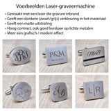Reversspeld Rond Mat met Lettergravure - Echt Zilver