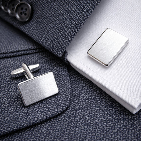 Zilveren Manchetknopen - Skyline Rotterdam - 925/1000 zilver